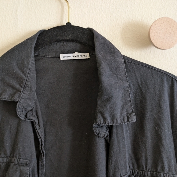 James Perse Black Button-Up Lightweight Shirt - Size 1 (S) - Picture 2 of 3